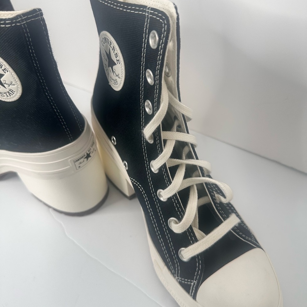 NWOT Converse Chuck 70 De Luxe Heel High Top Black Egret Platform Women’s sz 10 - Picture 4 of 13
